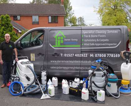 Darren's van and his carpet cleaning equipment